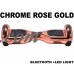 New Bluetooth Hoverboard UL2272 Certified Smart Self Balancing Electric Scooter with LED Lights- Chrome Rose Gold   